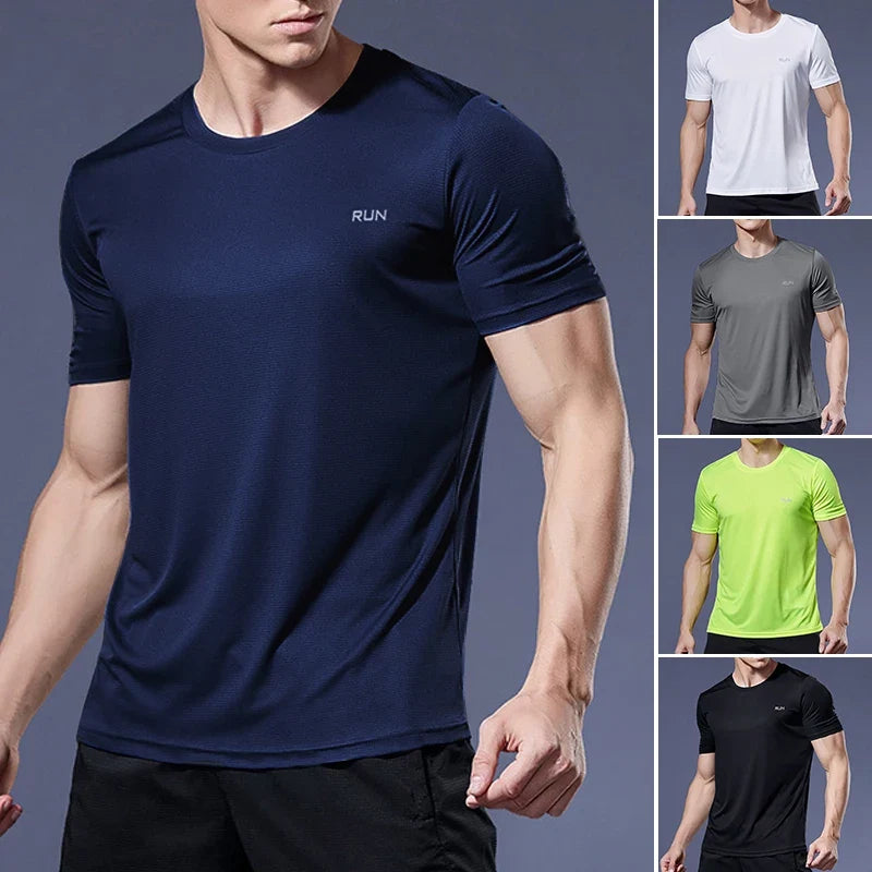 Men's Performance Running Tee Athletic Fitness Shirt
