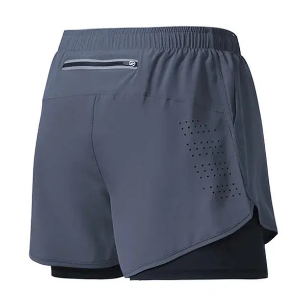 Men's Breathable Double Layer Workout Running Shorts