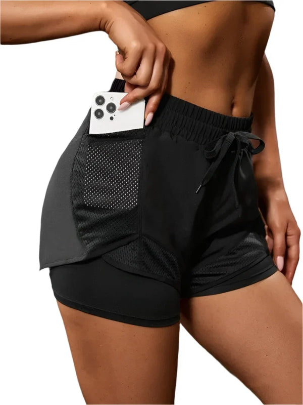 Women's Breathable Stretchy Workout Shorts Athletic Fitness