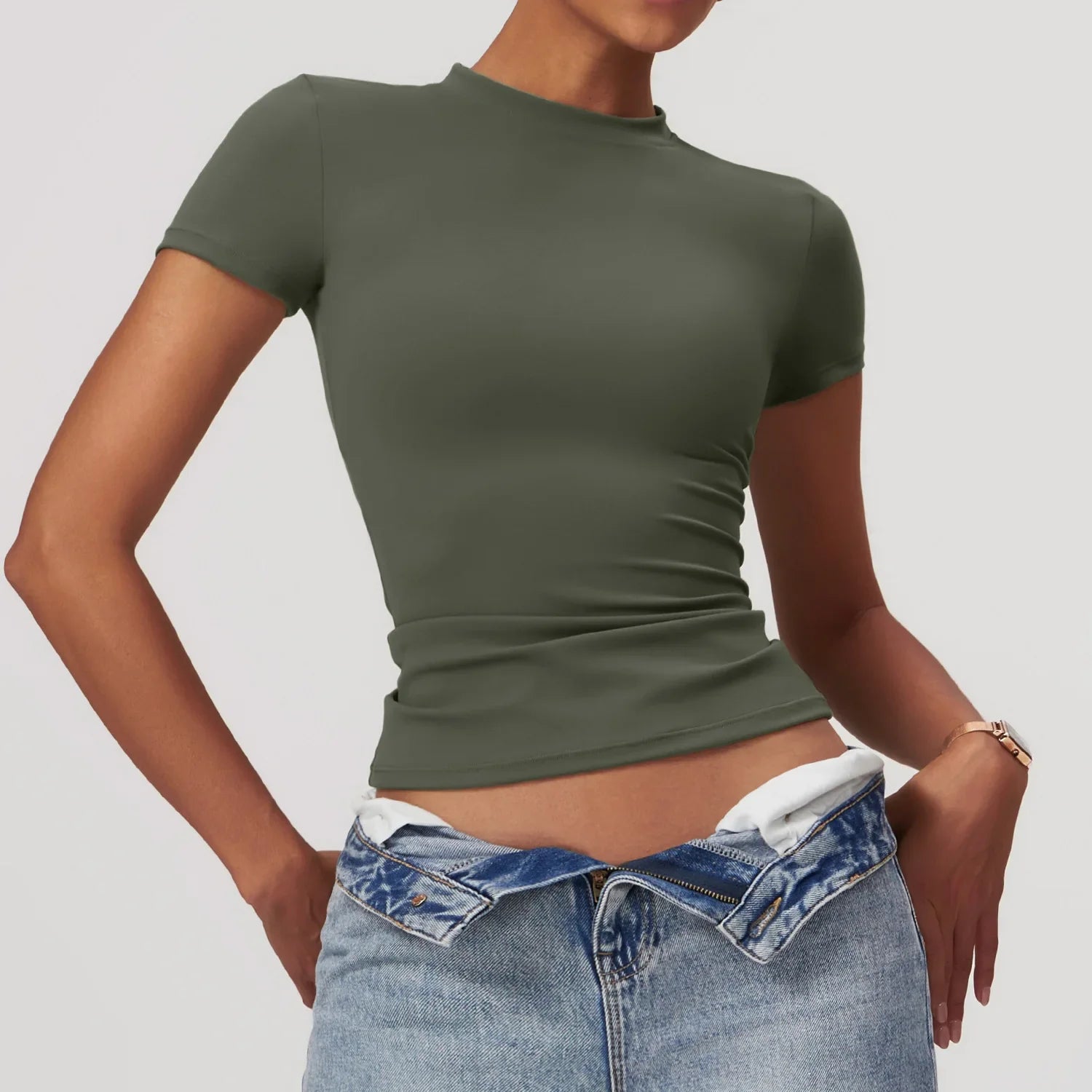 Women's Short Sleeve Workout Fitness Top