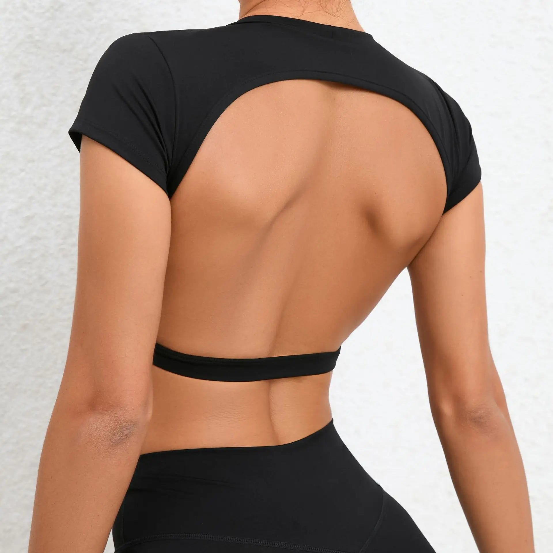 Women's Breathable Backless Yoga Crop Top