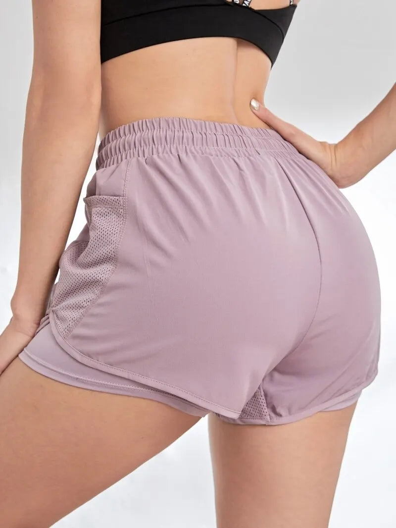 Women's Breathable Stretchy Workout Shorts Athletic Fitness