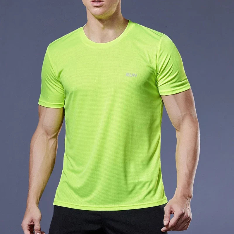 Men's Performance Running Tee Athletic Fitness Shirt