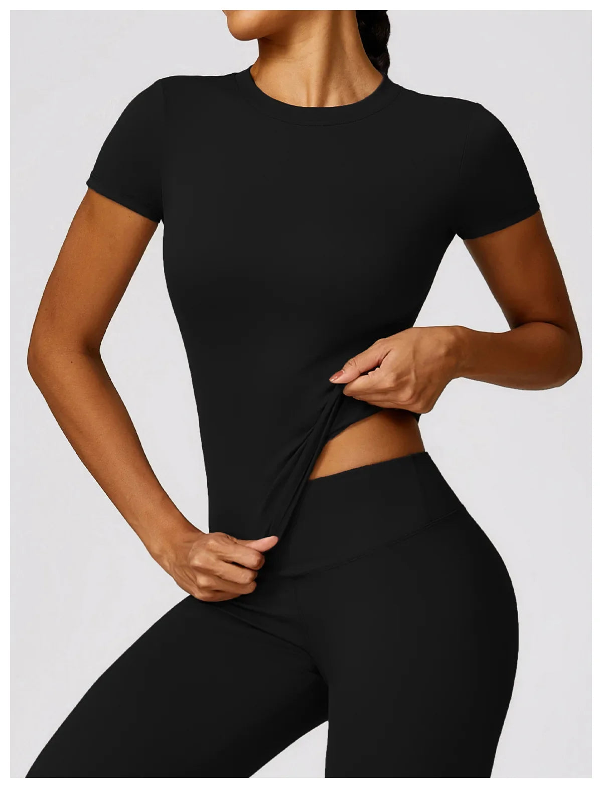 Women's Short Sleeve Workout Fitness Top