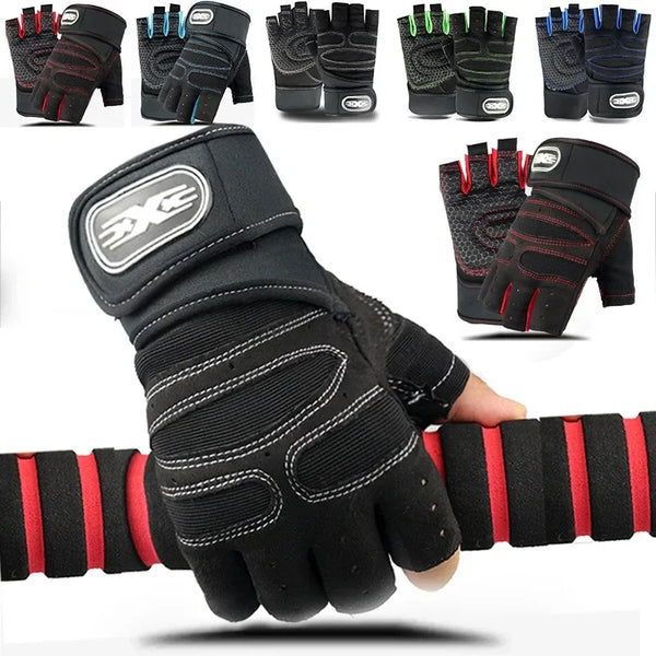 Outdoor Sport Gloves Men Women Wrist Guard Fingerless