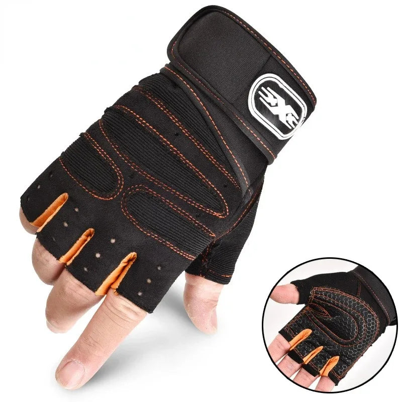 Outdoor Sport Gloves Men Women Wrist Guard Fingerless