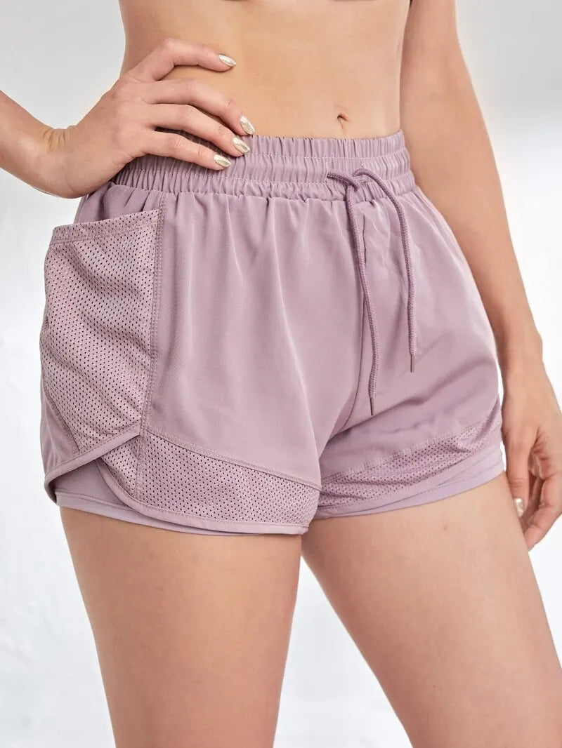 Women's Breathable Stretchy Workout Shorts Athletic Fitness