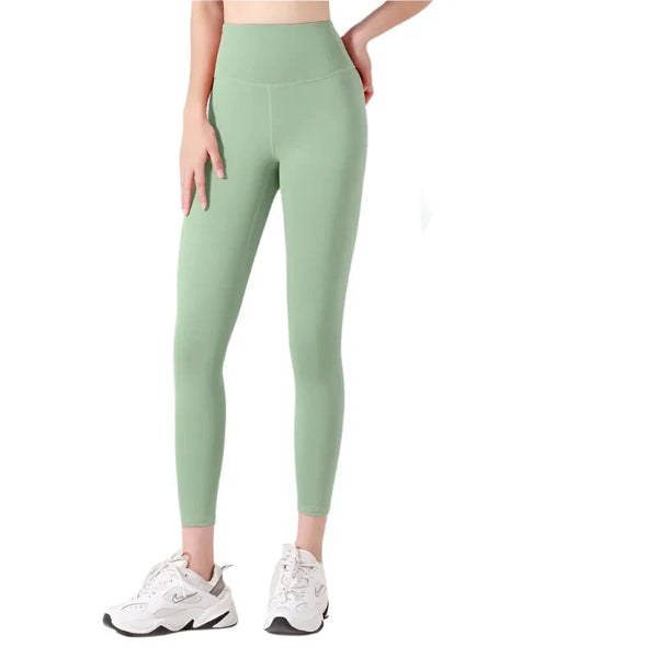 High Waisted Ribbed Yoga Pants Comfortable Stretch Activewear