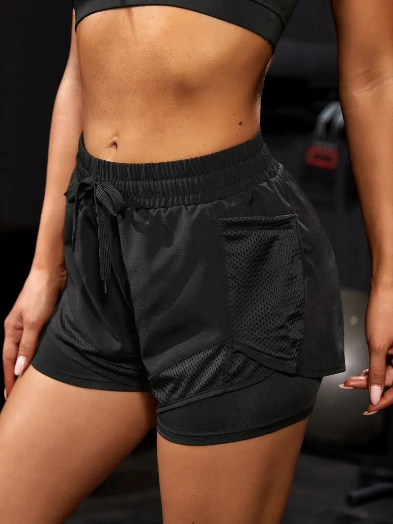 Women's Breathable Stretchy Workout Shorts Athletic Fitness