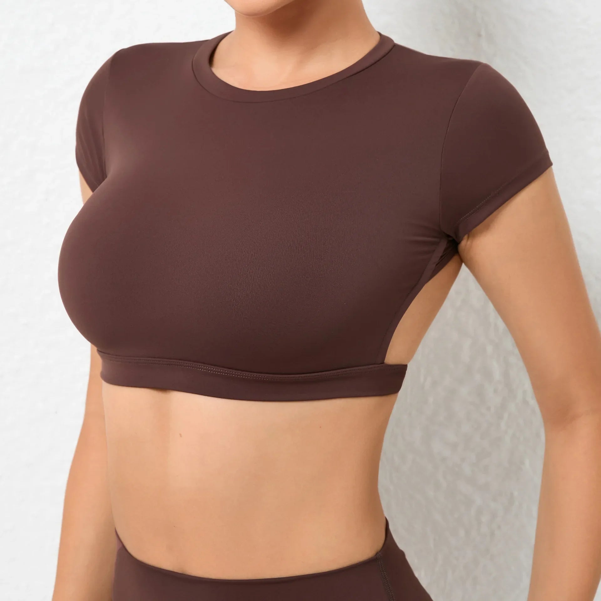 Women's Breathable Backless Yoga Crop Top