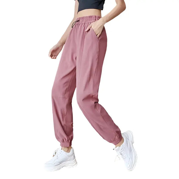 Women's Elastic Waist Yoga Running Pants Activewear
