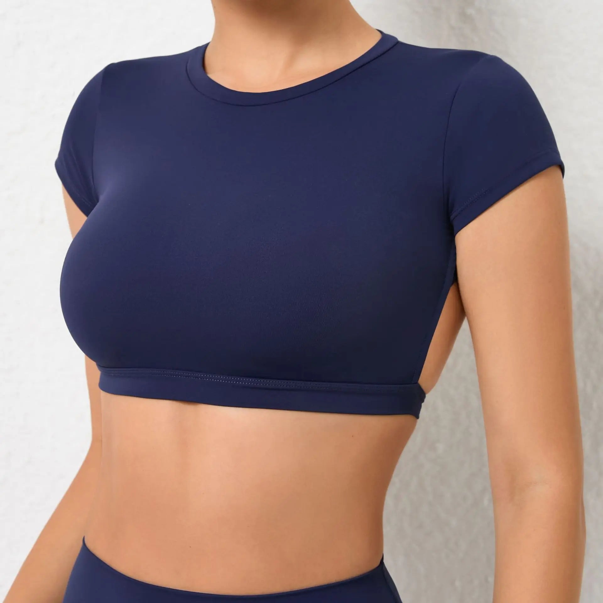 Women's Breathable Backless Yoga Crop Top