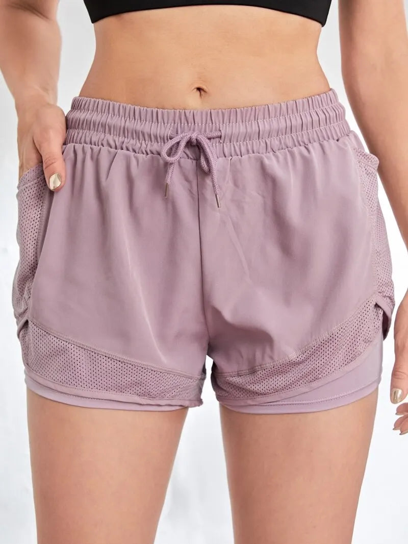 Women's Breathable Stretchy Workout Shorts Athletic Fitness