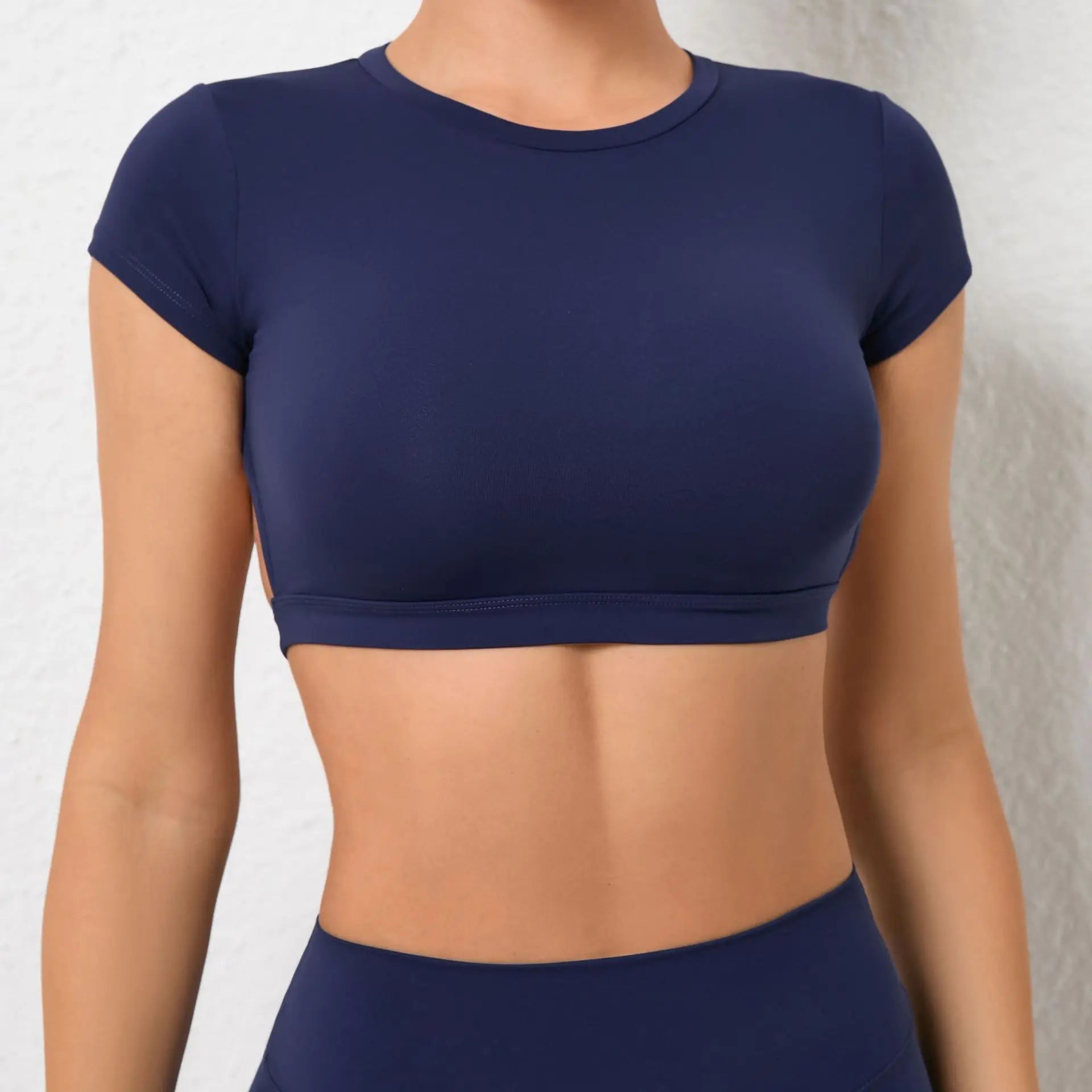 Women's Breathable Backless Yoga Crop Top