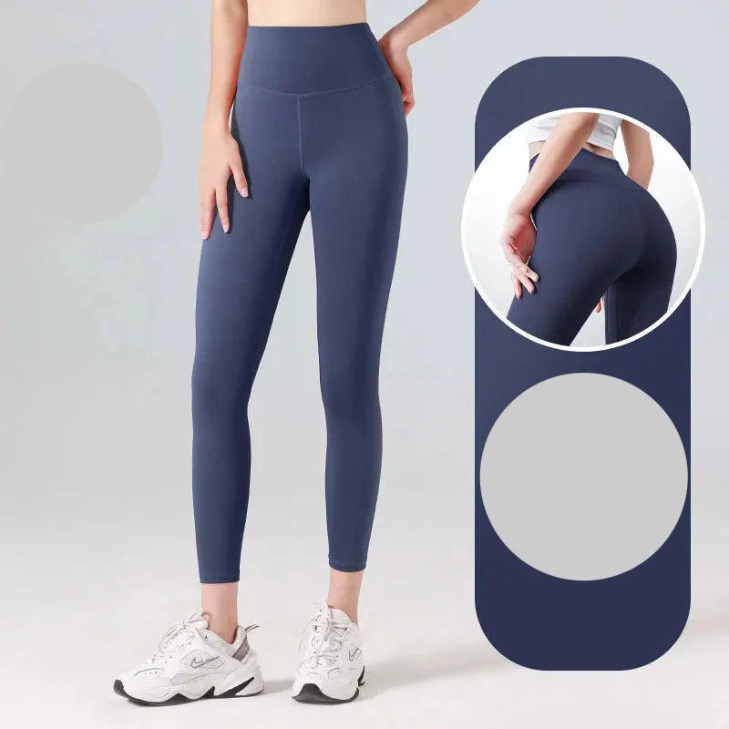 High Waisted Ribbed Yoga Pants Comfortable Stretch Activewear