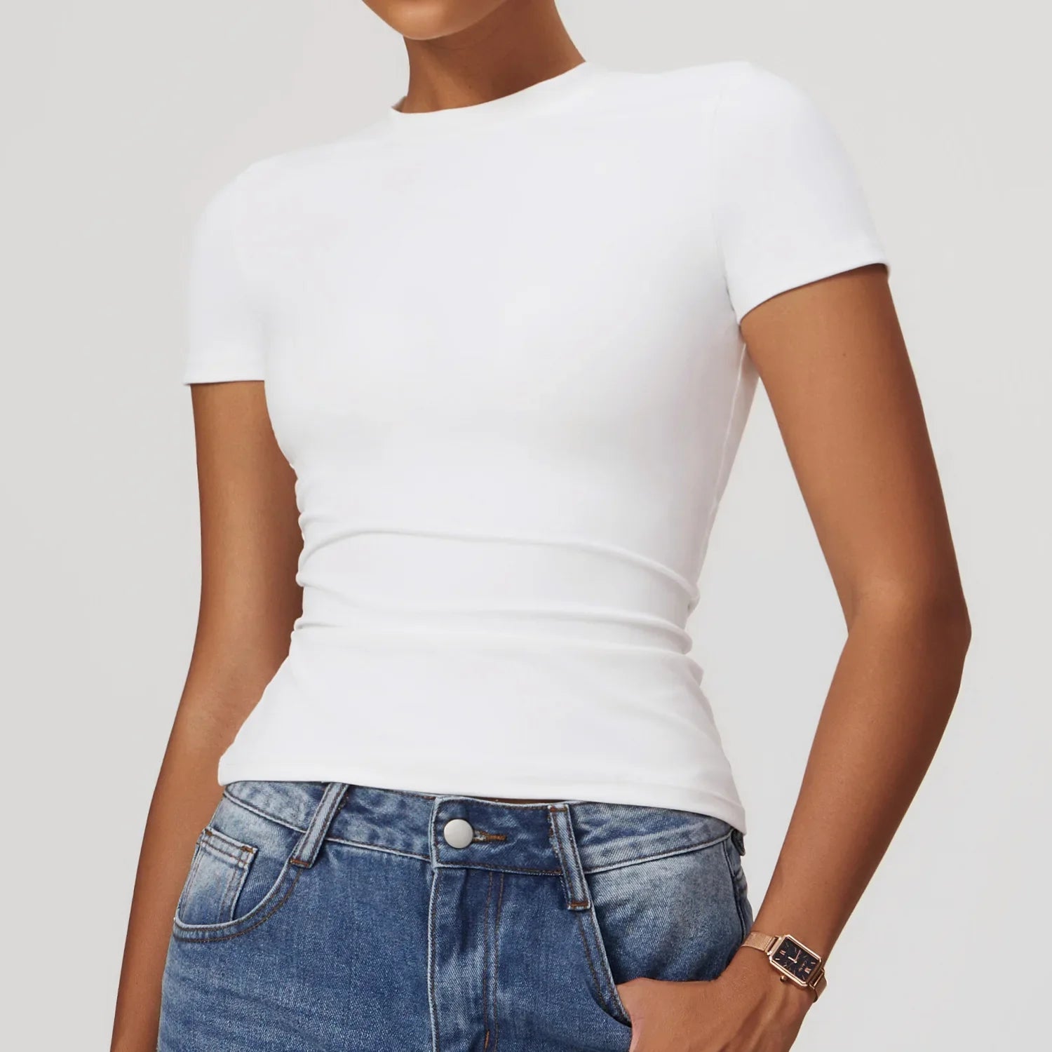 Women's Short Sleeve Workout Fitness Top