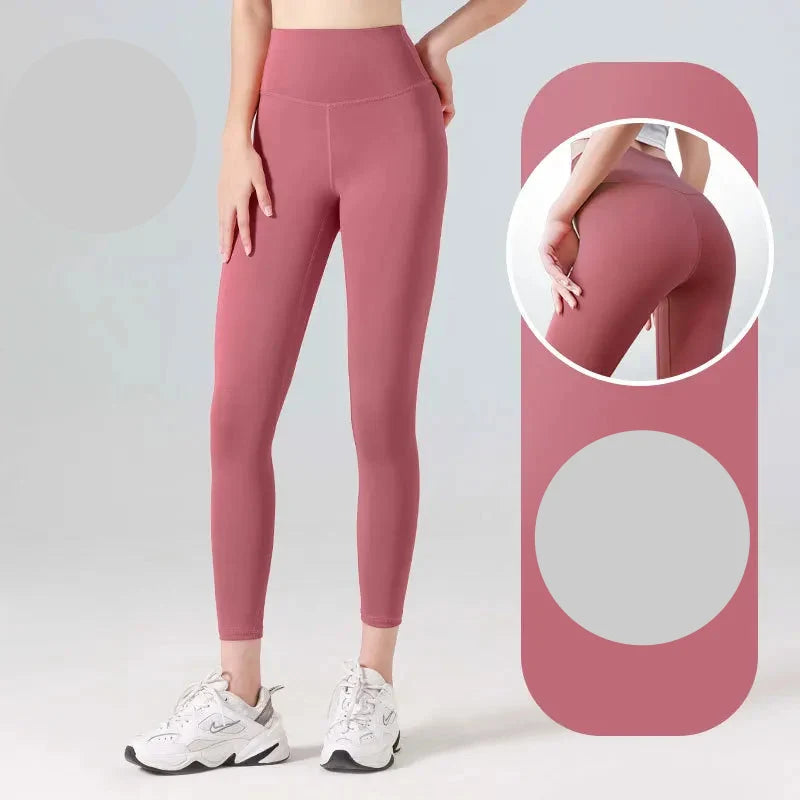High Waisted Ribbed Yoga Pants Comfortable Stretch Activewear