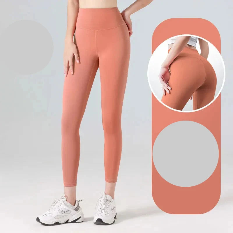 High Waisted Ribbed Yoga Pants Comfortable Stretch Activewear