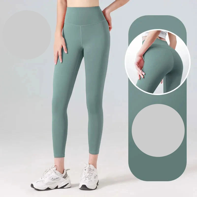 High Waisted Ribbed Yoga Pants Comfortable Stretch Activewear