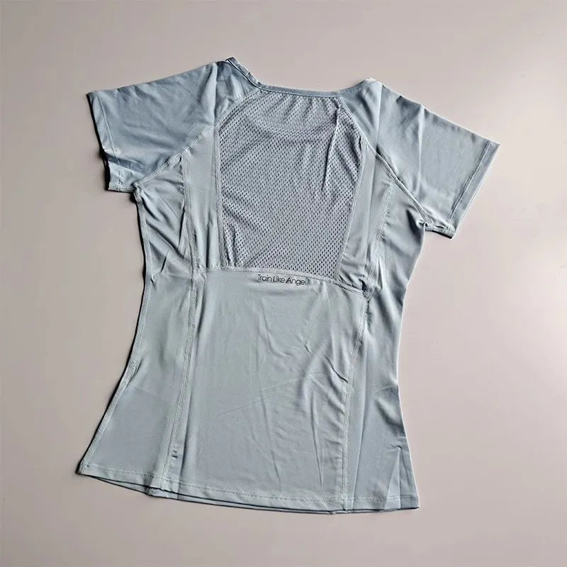 Women's Mesh Quick Dry Sports Fitness T Shirt