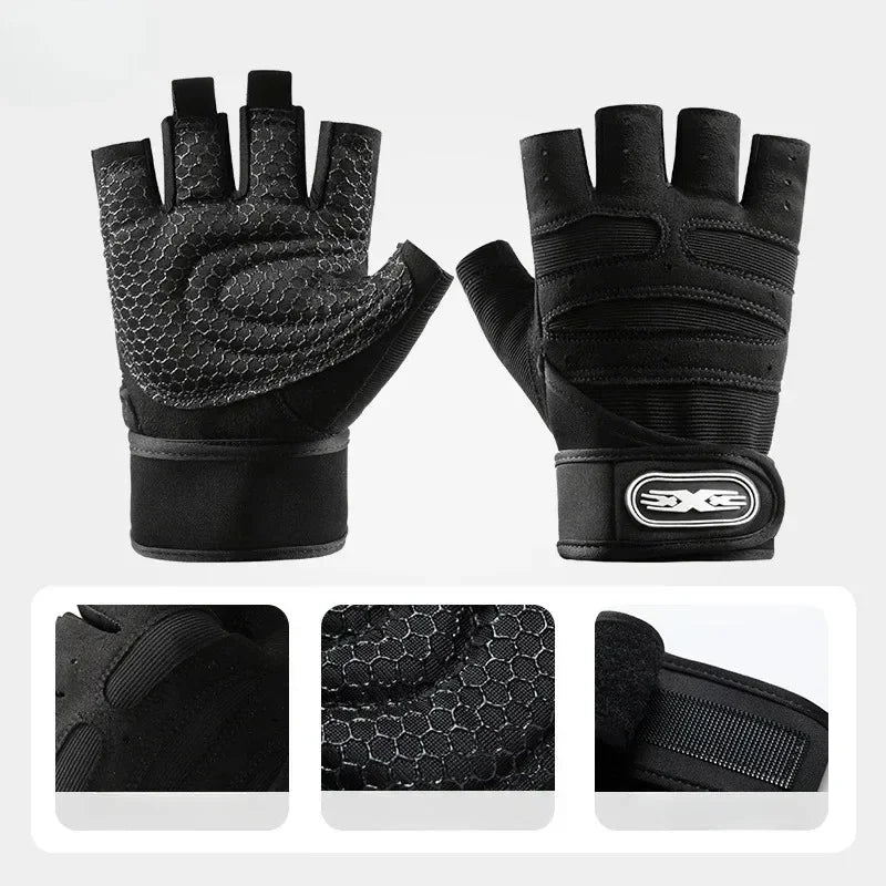 Outdoor Sport Gloves Men Women Wrist Guard Fingerless