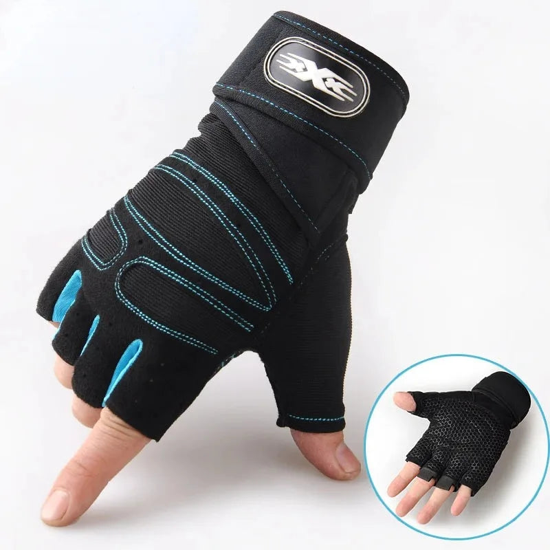 Outdoor Sport Gloves Men Women Wrist Guard Fingerless
