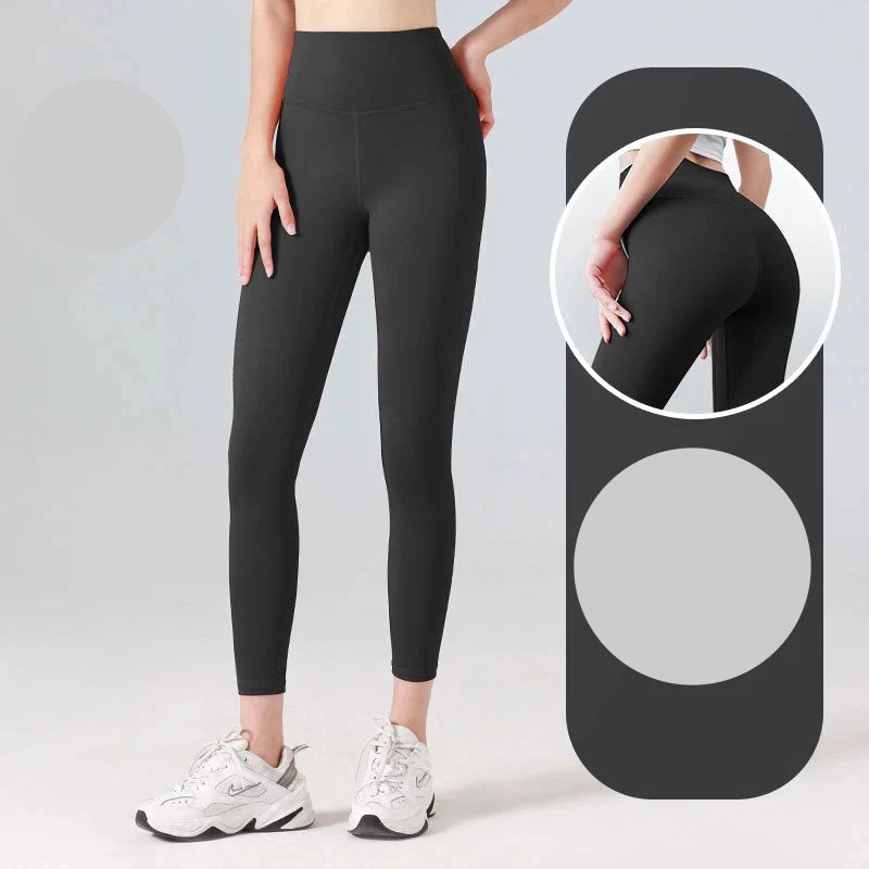 High Waisted Ribbed Yoga Pants Comfortable Stretch Activewear