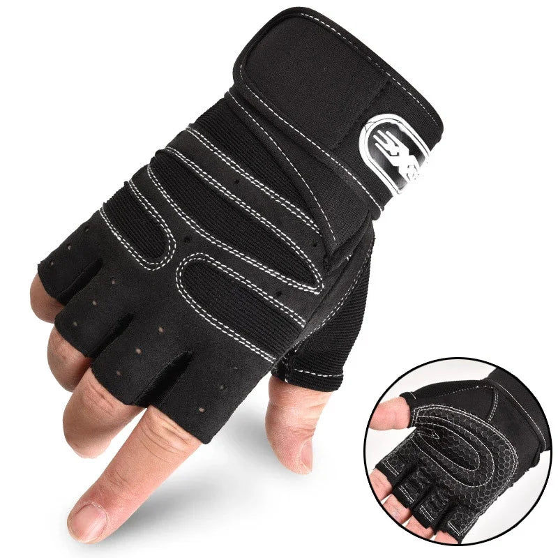 Outdoor Sport Gloves Men Women Wrist Guard Fingerless