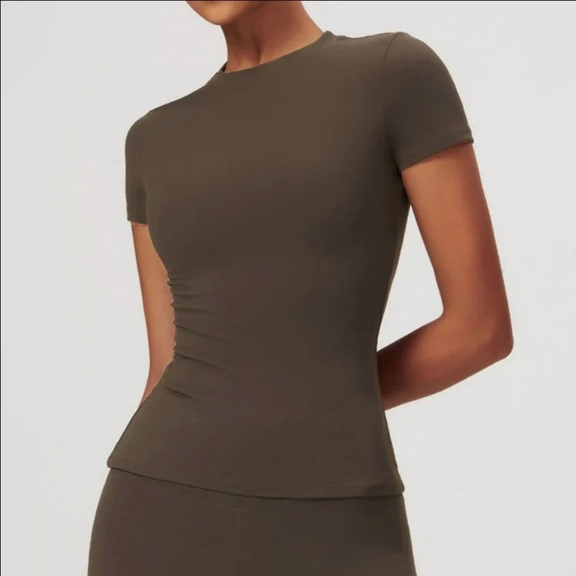 Women's Short Sleeve Workout Fitness Top