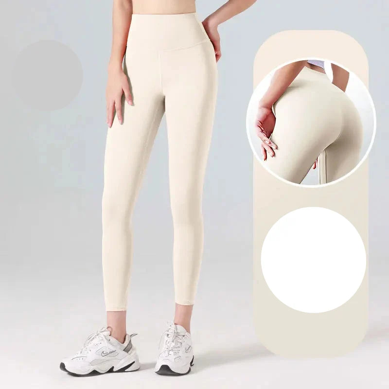 High Waisted Ribbed Yoga Pants Comfortable Stretch Activewear