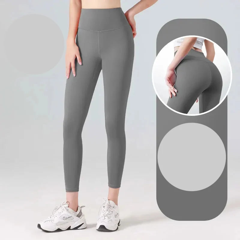 High Waisted Ribbed Yoga Pants Comfortable Stretch Activewear