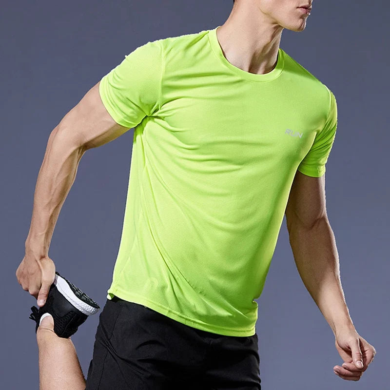 Men's Performance Running Tee Athletic Fitness Shirt