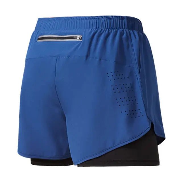 Men's Breathable Double Layer Workout Running Shorts