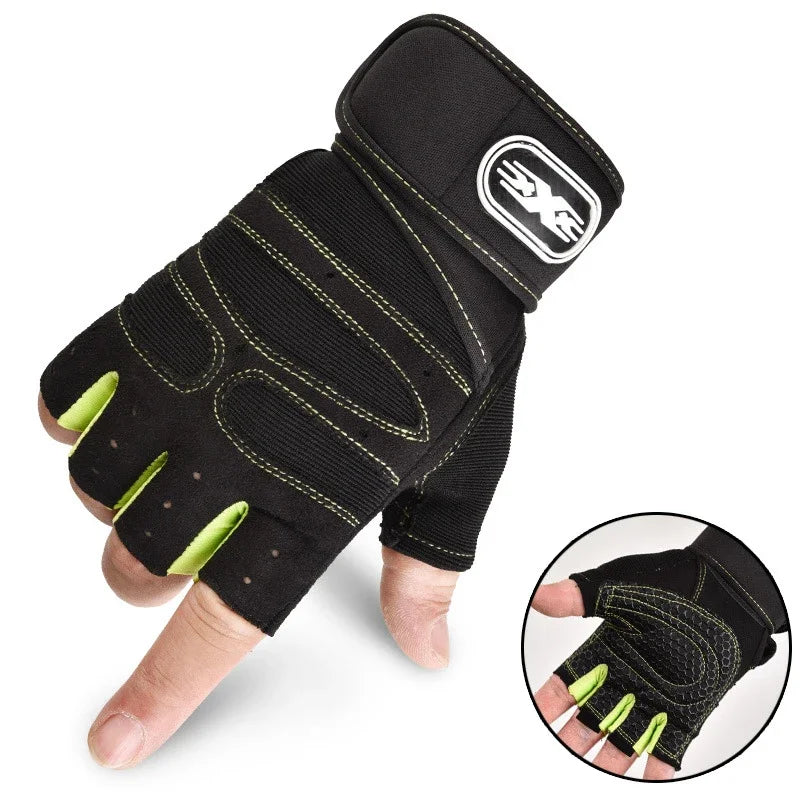 Outdoor Sport Gloves Men Women Wrist Guard Fingerless
