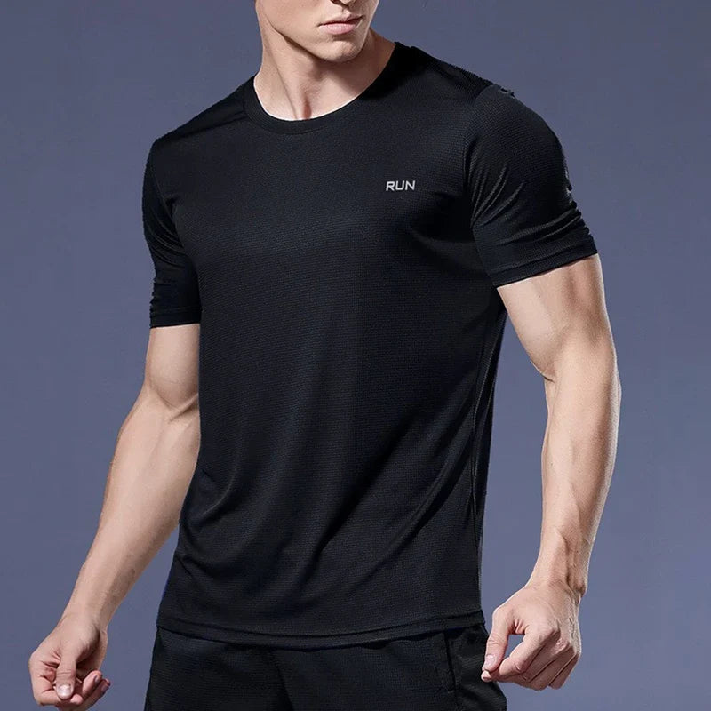 Men's Performance Running Tee Athletic Fitness Shirt