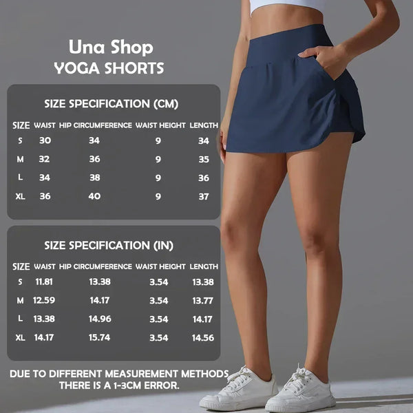 Women's High Waist Pocket Yoga Workout Shorts