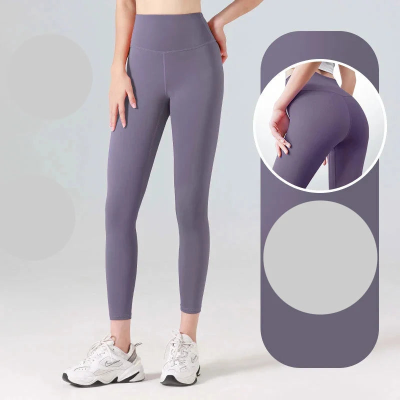 High Waisted Ribbed Yoga Pants Comfortable Stretch Activewear