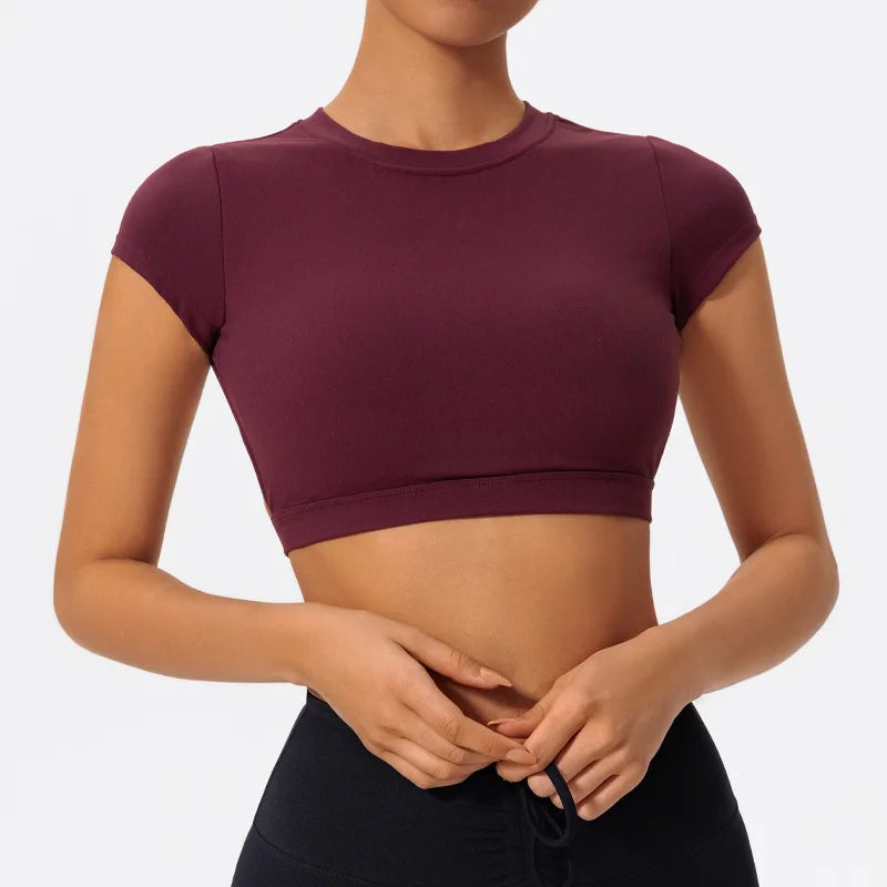 Women's Breathable Backless Yoga Crop Top