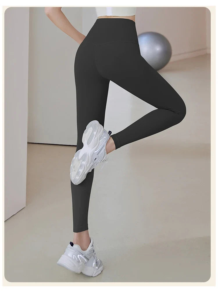 High Waisted Ribbed Yoga Pants Comfortable Stretch Activewear