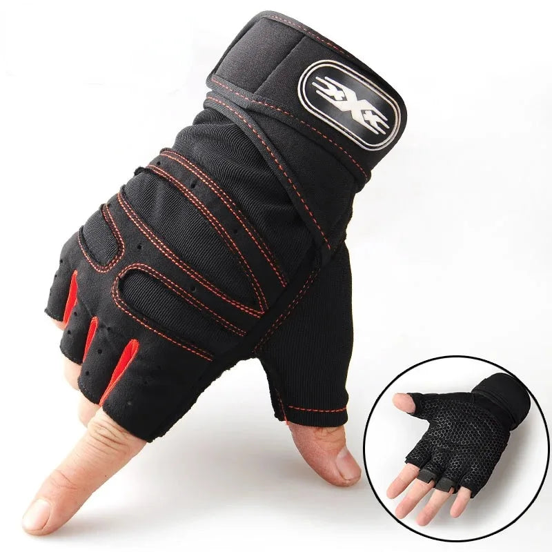 Outdoor Sport Gloves Men Women Wrist Guard Fingerless