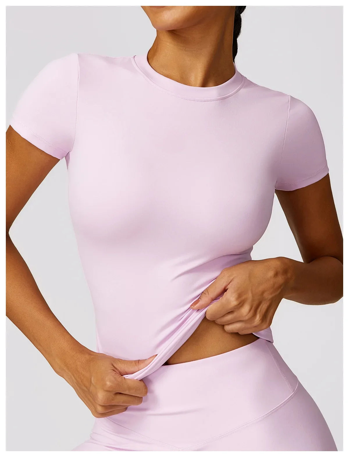 Women's Short Sleeve Workout Fitness Top