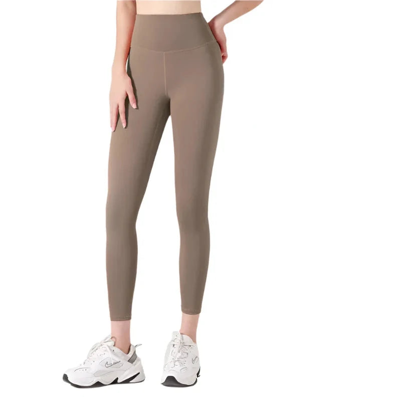 High Waisted Ribbed Yoga Pants Comfortable Stretch Activewear