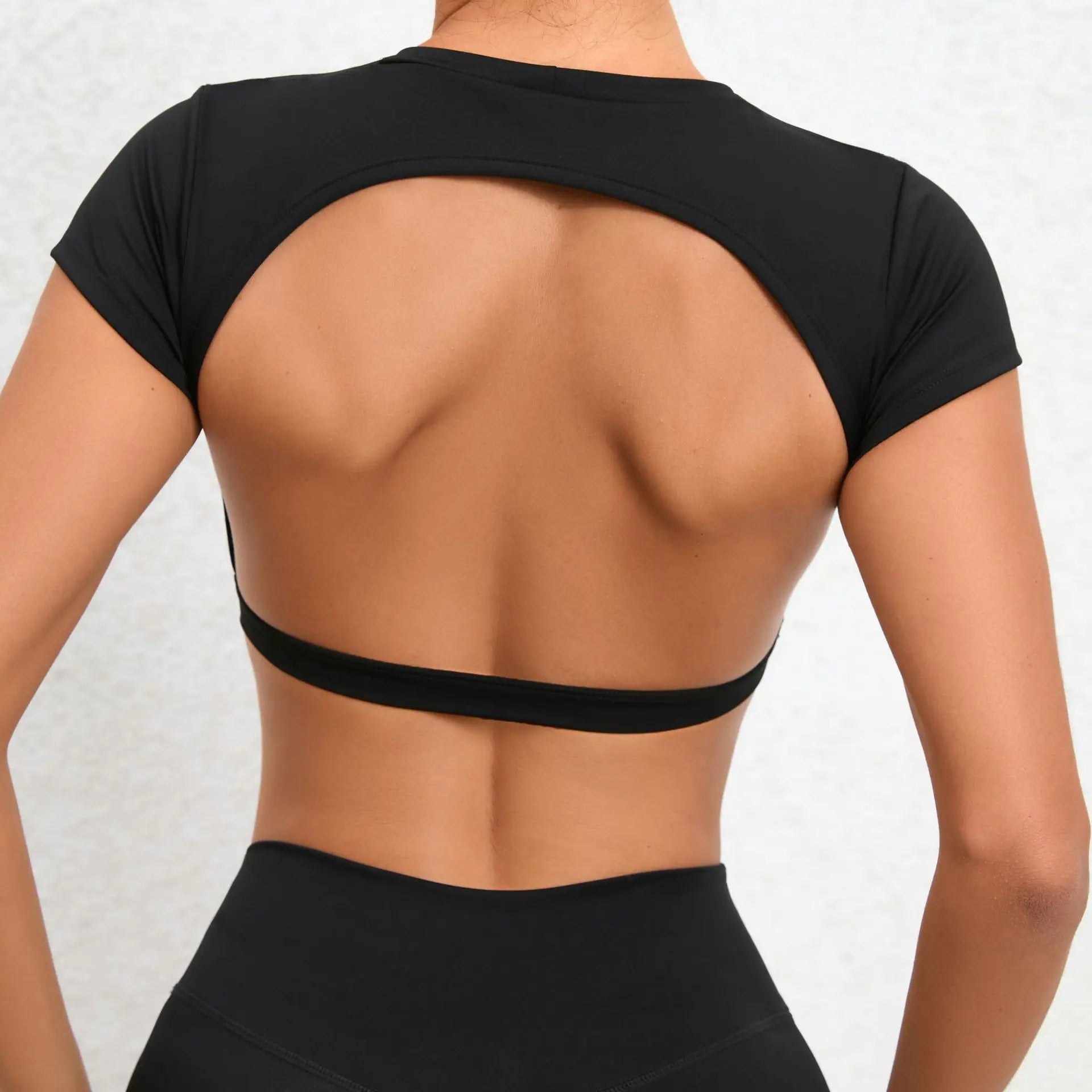 Women's Breathable Backless Yoga Crop Top