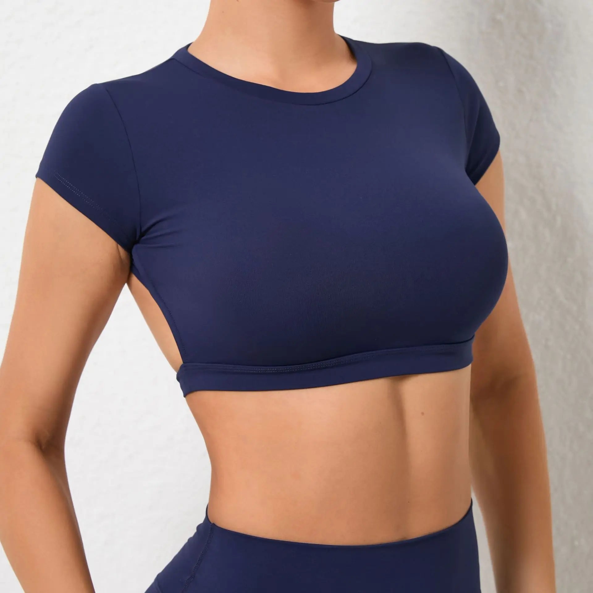 Women's Breathable Backless Yoga Crop Top