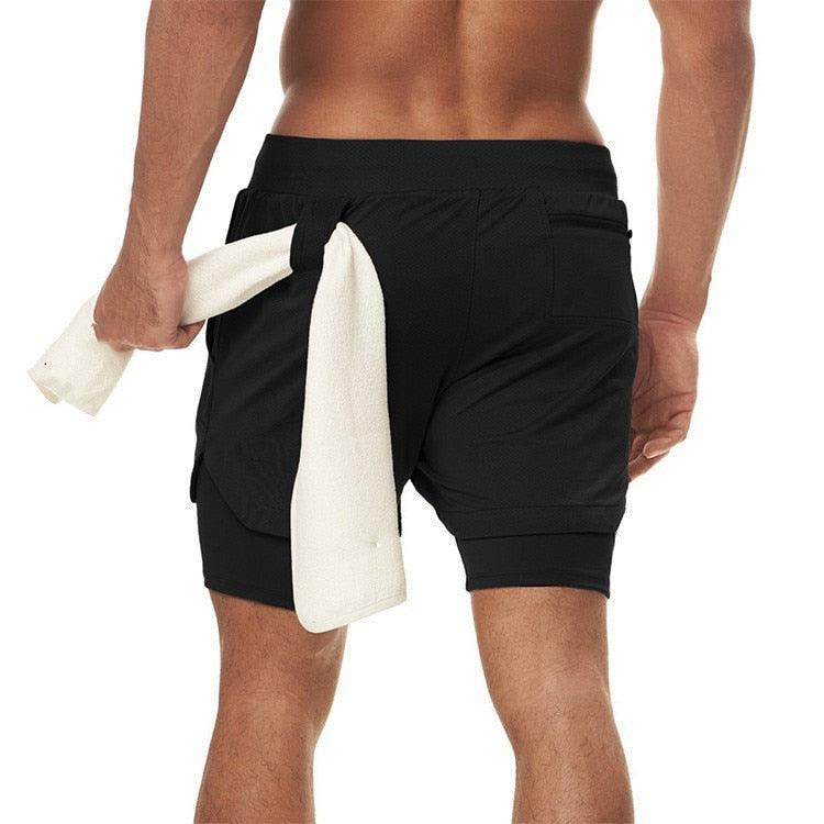 Men's Camo 2 In 1 Quick Dry Running Shorts