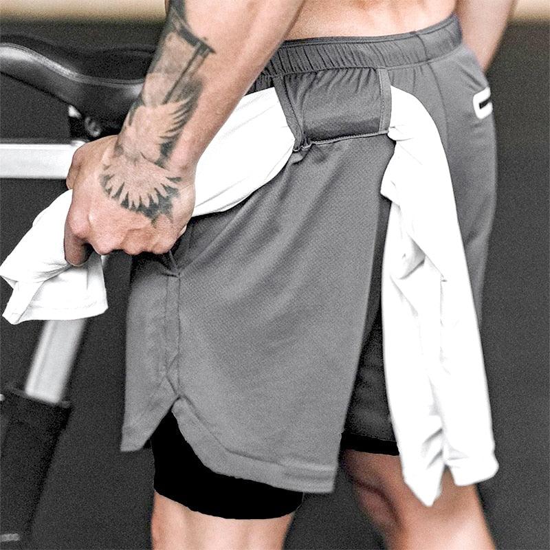 Men's Camo 2 In 1 Quick Dry Running Shorts