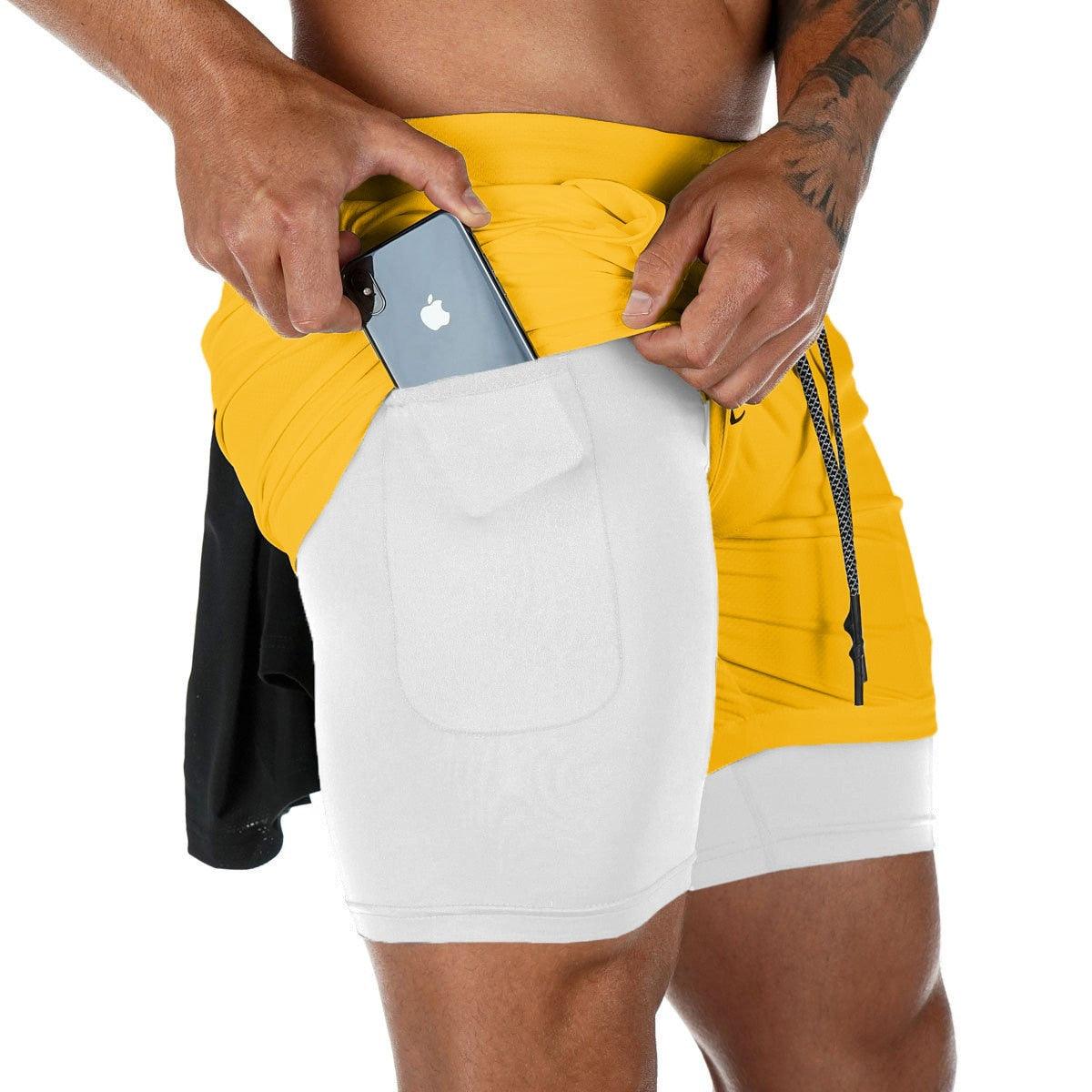 Men's Camo 2 In 1 Quick Dry Running Shorts