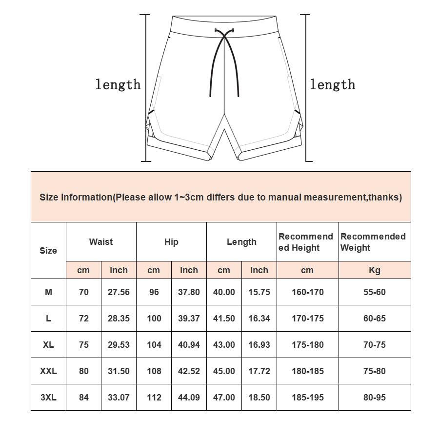 Men's Camo 2 In 1 Quick Dry Running Shorts