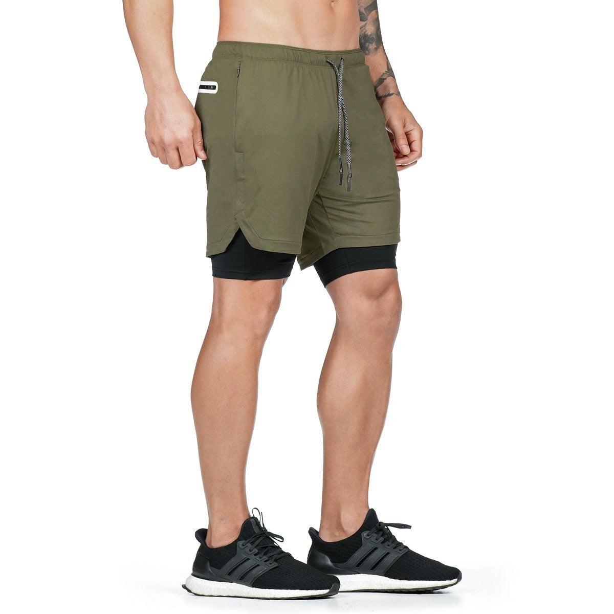 Men's Camo 2 In 1 Quick Dry Running Shorts
