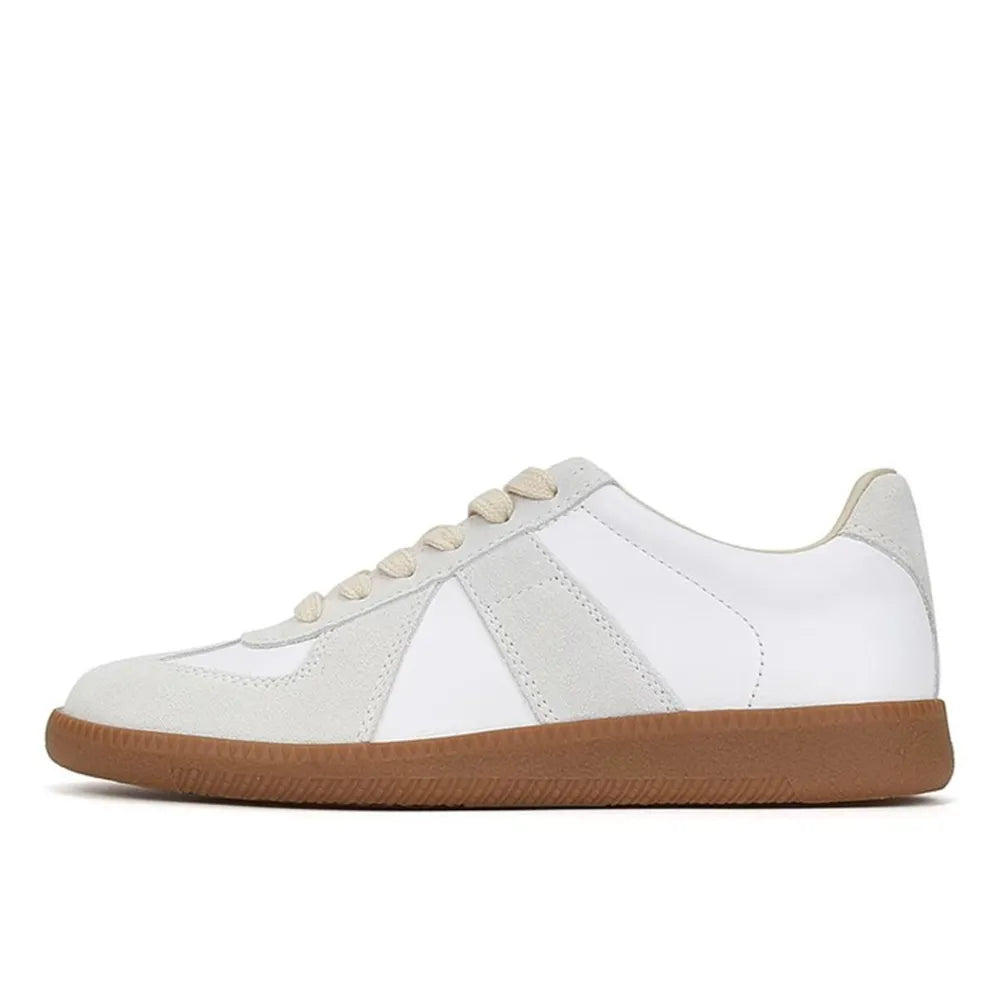 Contrast Round Toe Flats Sneakers Casual Footwear Style
